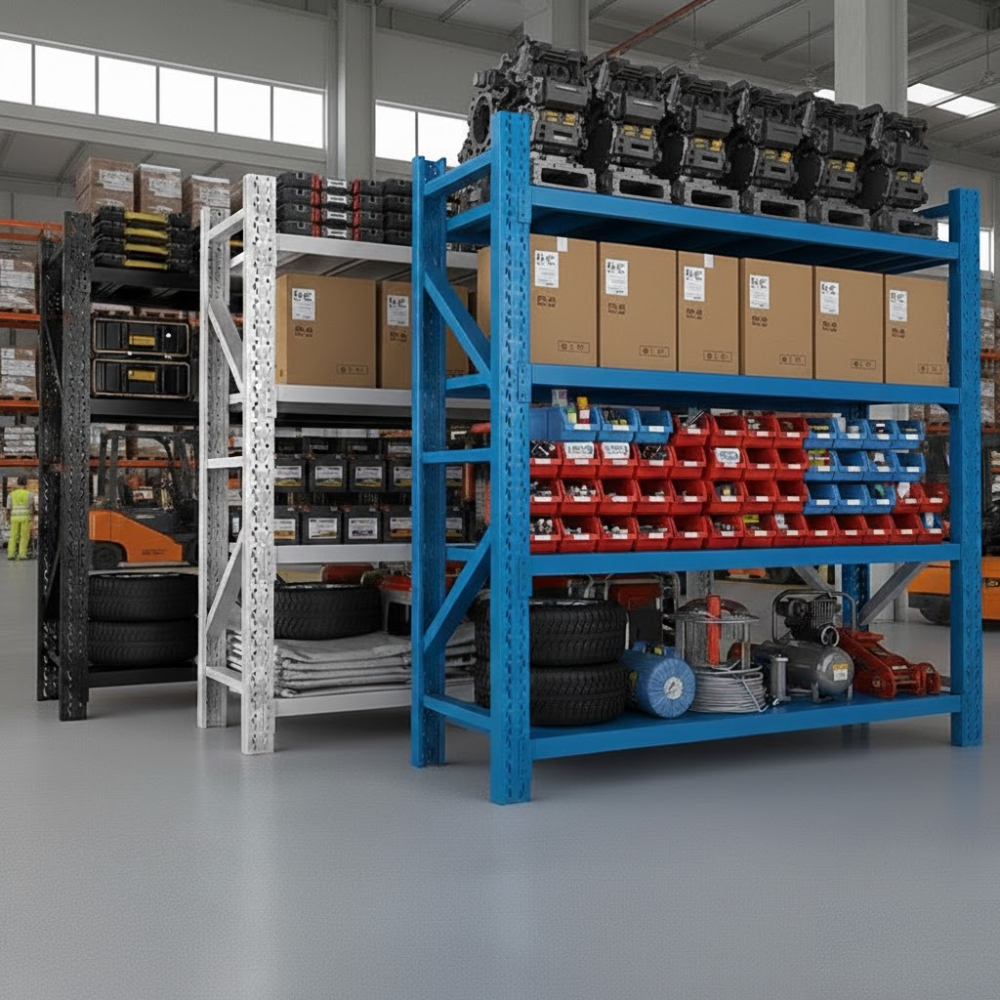 ชั้นวางของโล่ง 4 ชั้น ELIFE 200X200X60 ซม. สีดำ หนา_7